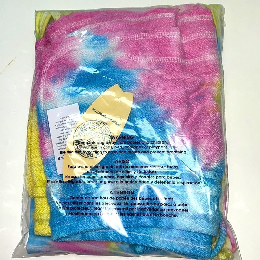 🔥POP SURF tank & short tie-dye 2 pc set sz LARGE  New - Picture 7 of 7